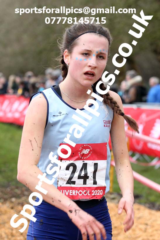 Senior girls, 2020 New Balance English Schools Champs., Sefton Park, Liverpool. Photo: David T. Hewitson/Sports for All Pics